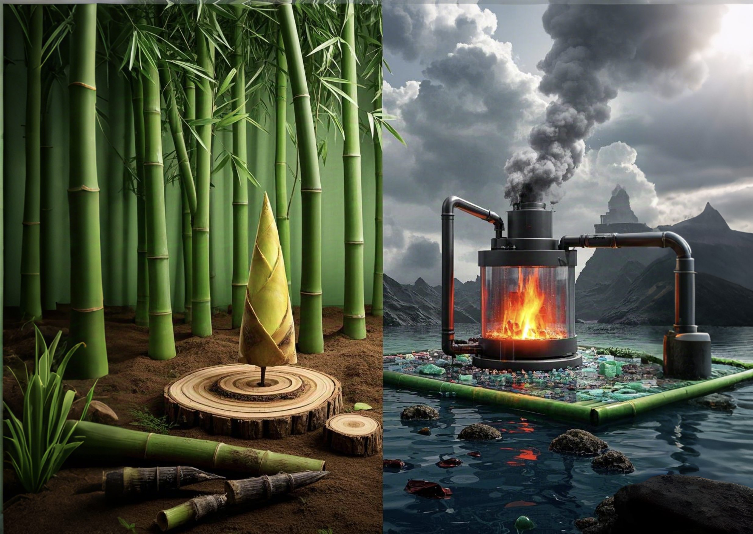 Exemplary sustainable materials: bamboo in perfume bottle cap design