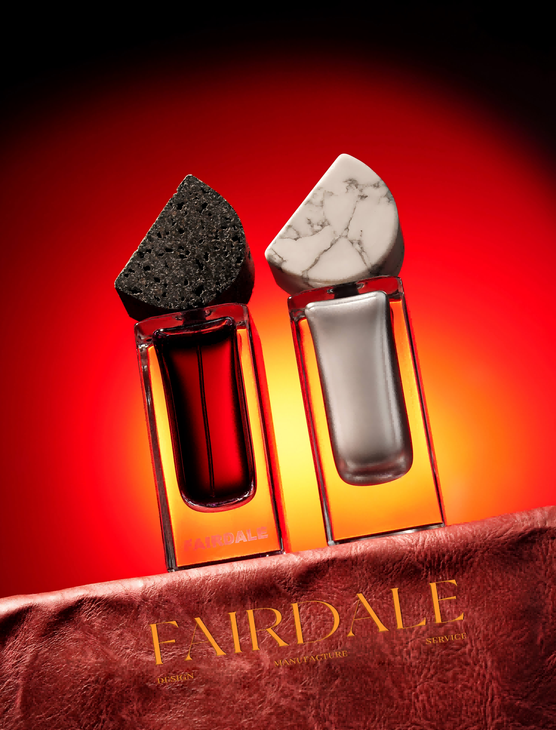Polished stone perfume bottle packaging materials